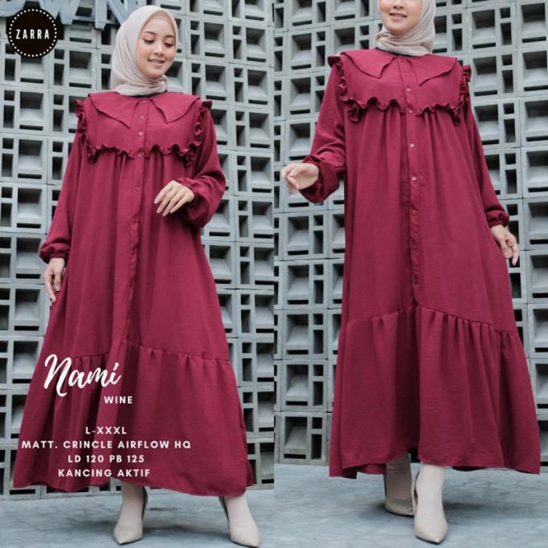 GAMIS BAHAN CRINKLE SIZE JUMBO LD 120 BUSUI FRIENDLY NAMI MAXY