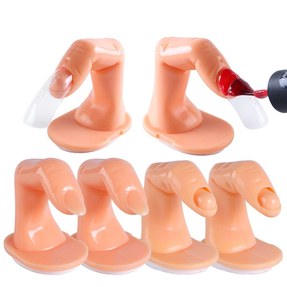 Praktek Jari Palsu Bahan Plastik Flexible Untuk Display Makeup Nail Art