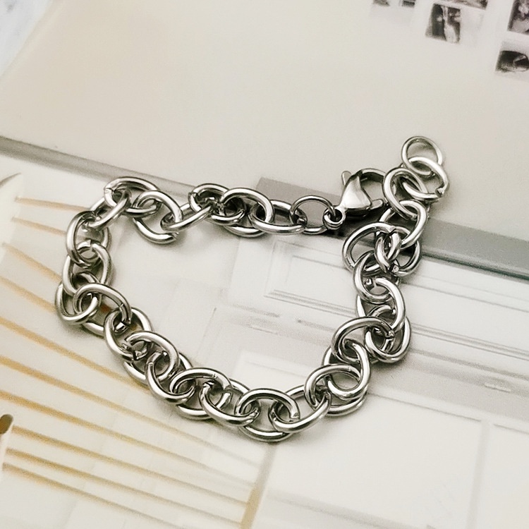 Gelang pengolahan Eropa dan Amerika baru stainless steel gelang pria dan wanita gelang indah