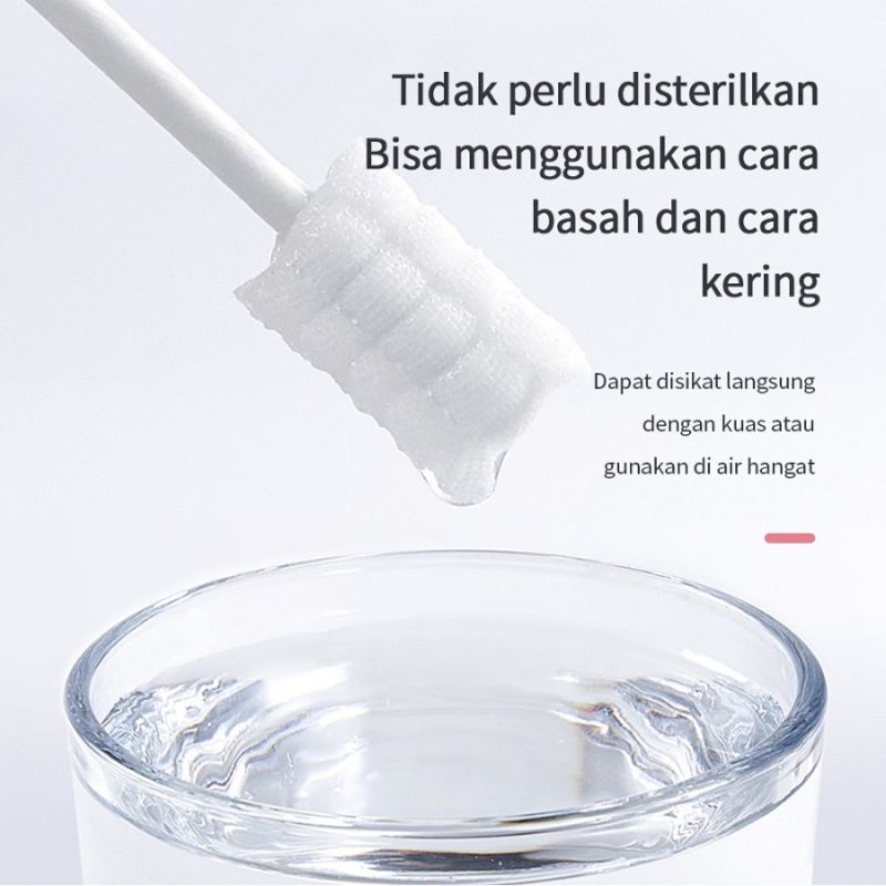 Pembersih Mulut Bayi / Baby Mouth Cleaner / Oral Cleaner Kapas Batang Sikat