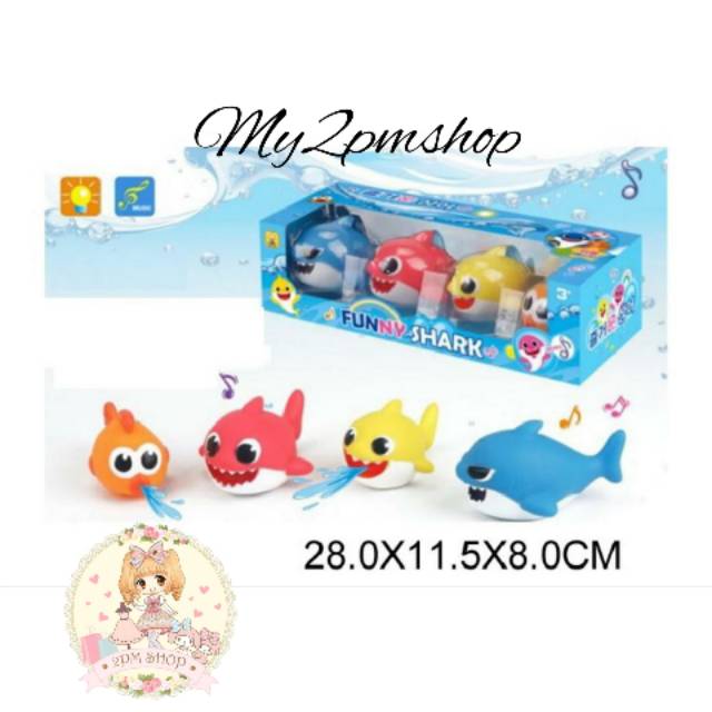 FUNNY FAMILY BABY  SHARK  LIGHT N MUSIC MAINAN  ANAK  