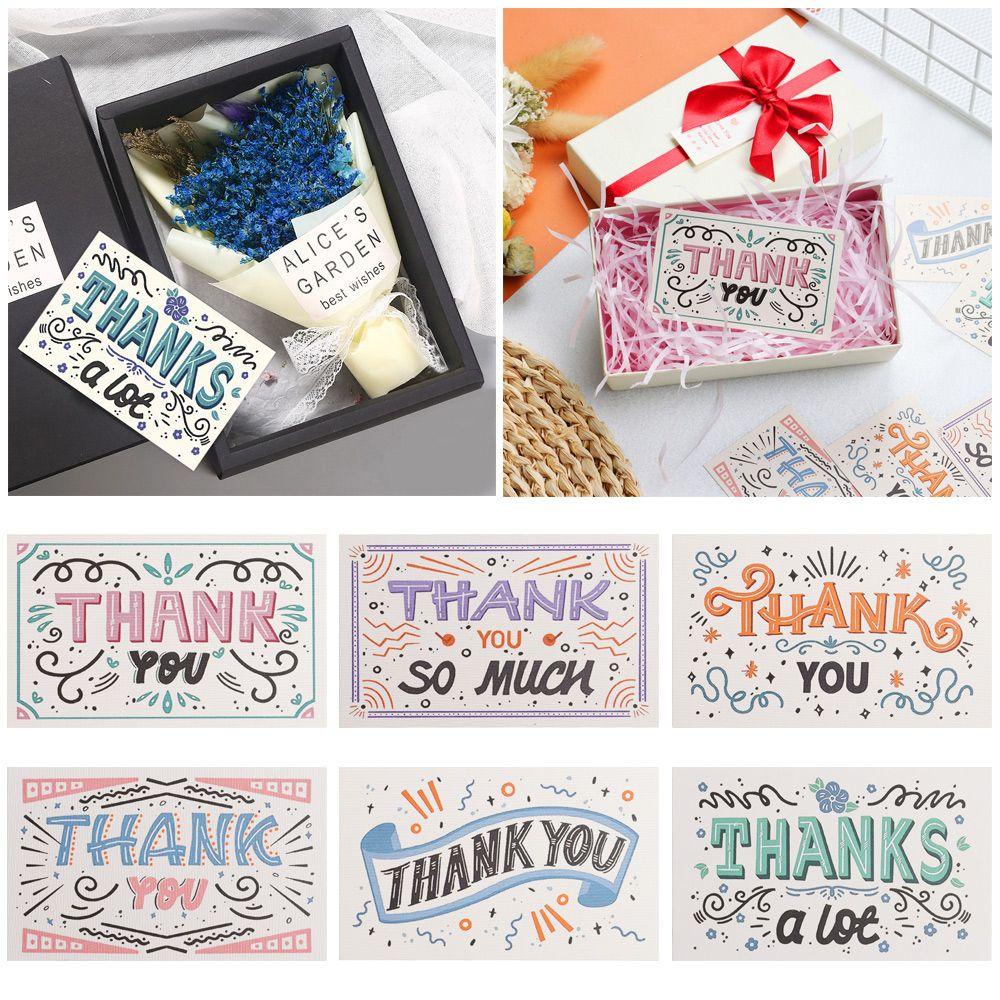 TOP 50pcs Kartu Ucapan Terima Kasih Baby Shower Paket Dekorasi Bungkus Kado Note Cardstock