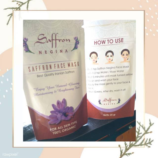 MASKER SAFFRON - Face Mask Saffron 25gram /Whitening Mask