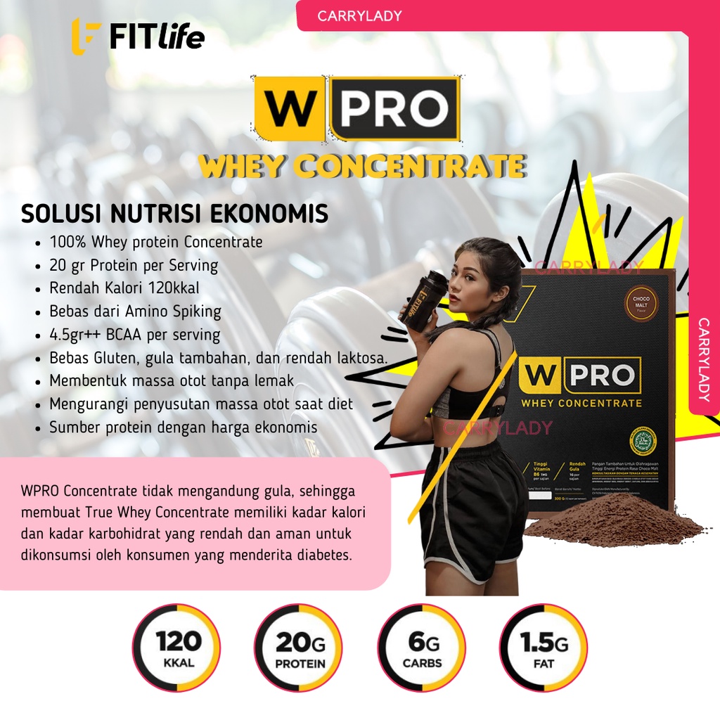 FITlife Whey Pro CONCENTRATE 3,3 LB 50 SERV 1500 GR Whey protein concentrate