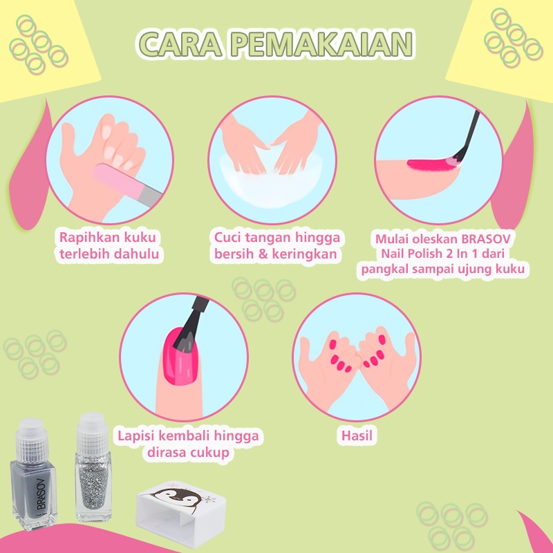 RADYSA - BRASOV Kutek / Cat Kuku Nail Polish 2 In 1 Kutex NAIL- POLISH Varian Warna