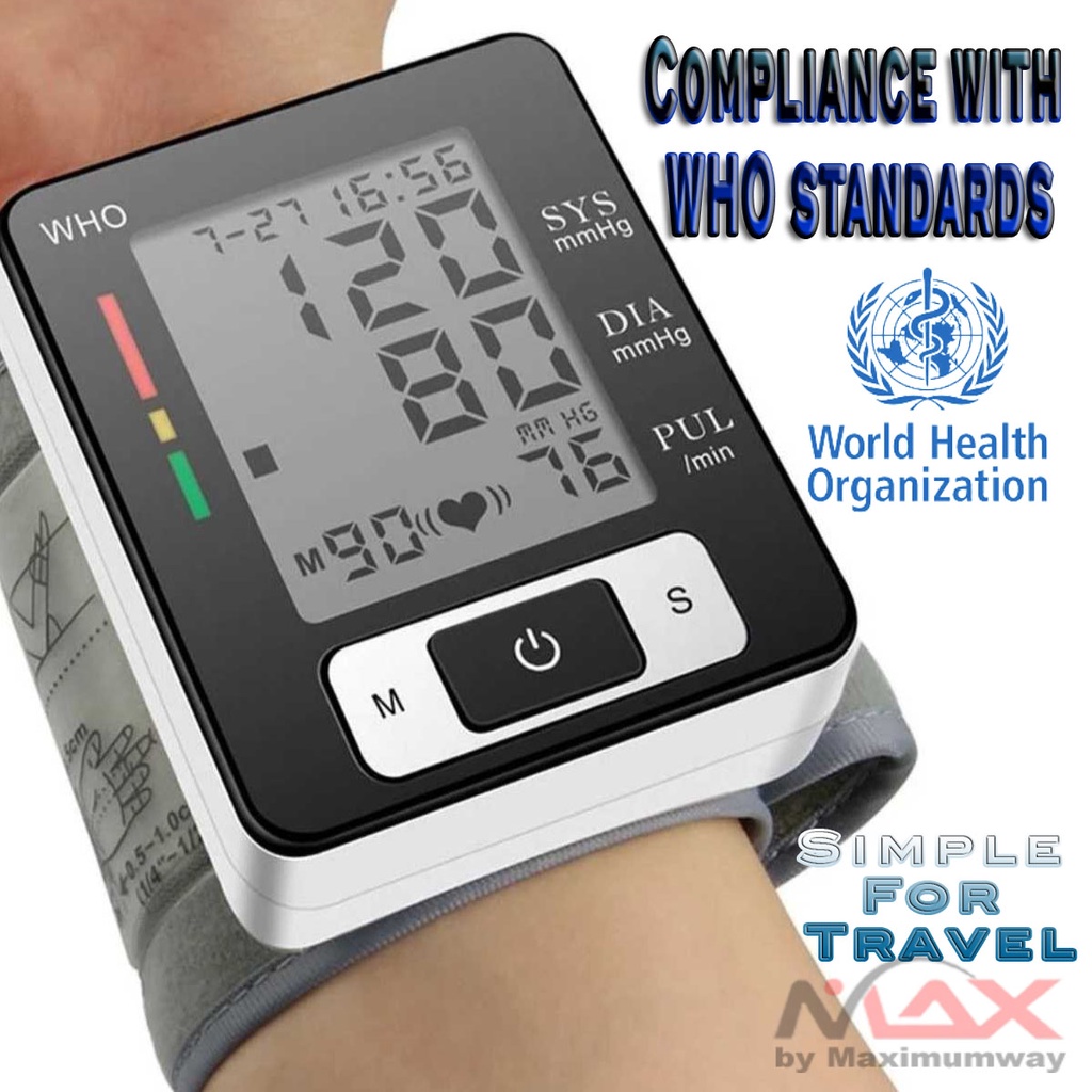 Tensimeter Digital Alat Cek Pengukur Tekanan Tensi Darah Otomatis Blood Pressure Monitor Pengukur Tekanan Darah Electronic Sphygmomanometer - CK-W133 Tensimeter Digital Premium Alat Ukur Tekanan Darah - WHO Standar