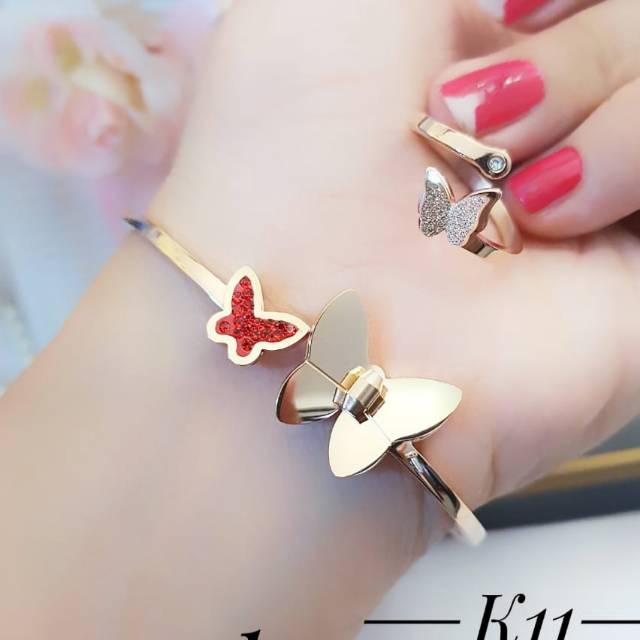 Titanium gelang dan cincin 0229