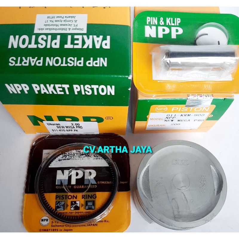 PISTON KIT NPP HONDA VERZA 150 / NEW MEGA PRO 150 / CRF 150 / MEGA PRO MONOSHOCK / MP MONO ( STD / 050 / 100 / 150 / 200 ) ( 57,3 / 57,8 / 58,3 / 58,8 / 59,3 ) (11-KYE-NPP)-3