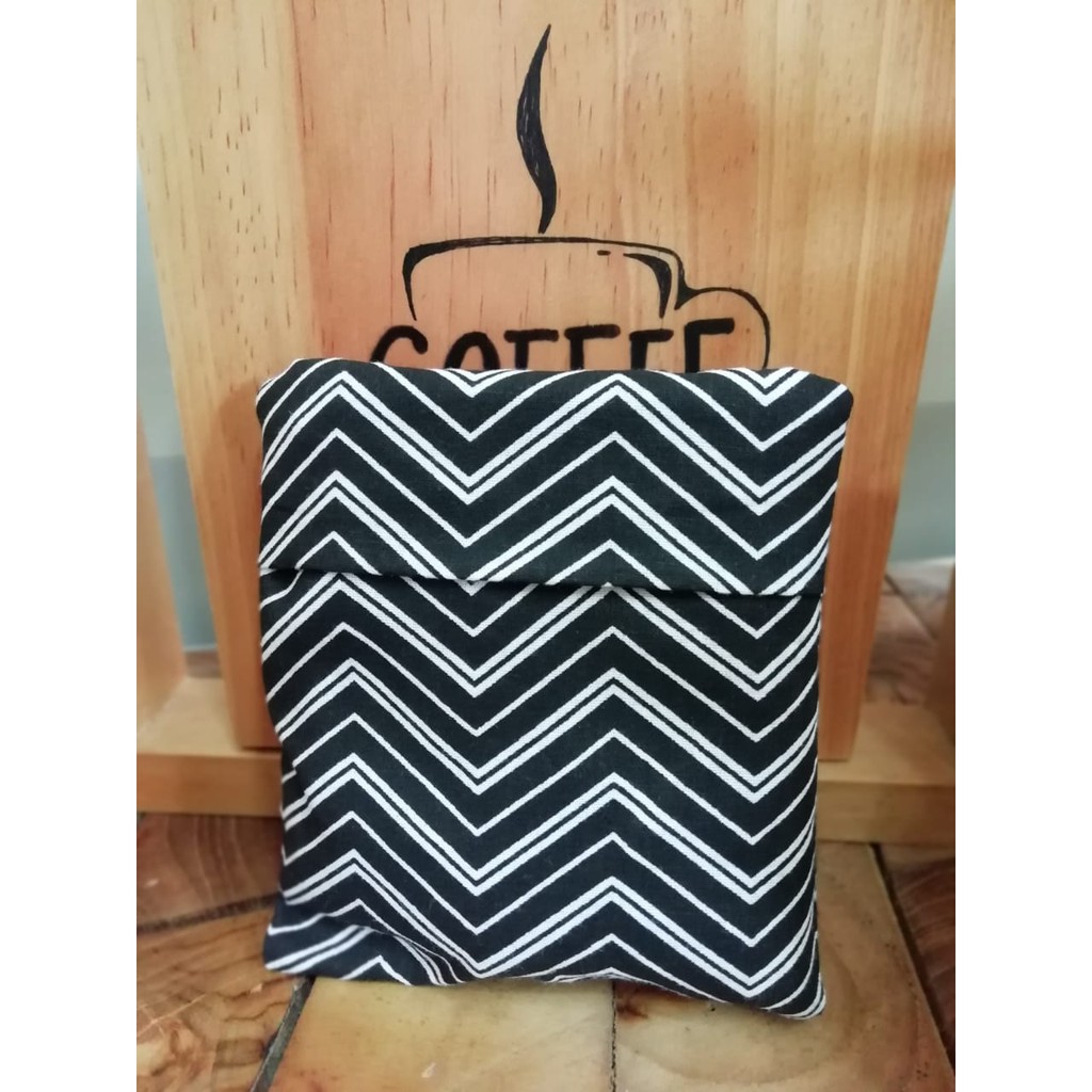 Tas LIpat belanja sablon custom Tsania baggu pales hitam