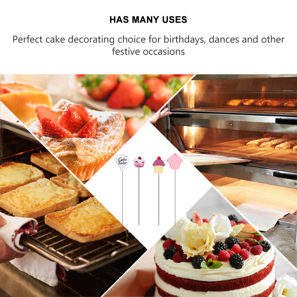 ELEGANT Durable Cake Tester Stainless Steel Baking Tool Biscuit Needle Convenient Fondant Muffin Kitchen Utensil Bread Testing Cupcake Probe