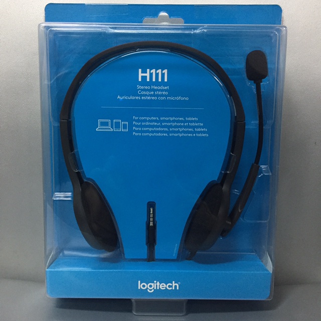 Stereo Headset Logitech H111 Headphone with Mic Logitech H 111