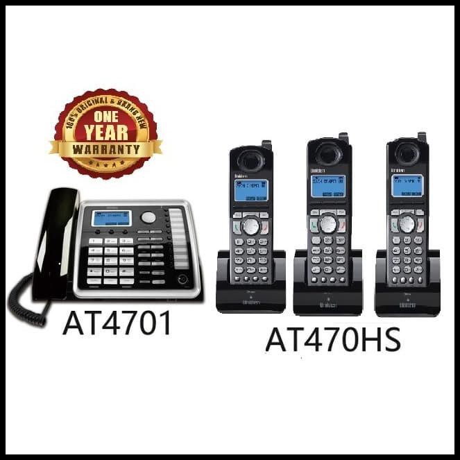 Uniden Wireless Mini Pabx At4701 + 3 At470Hs 2 Line -4 Ext