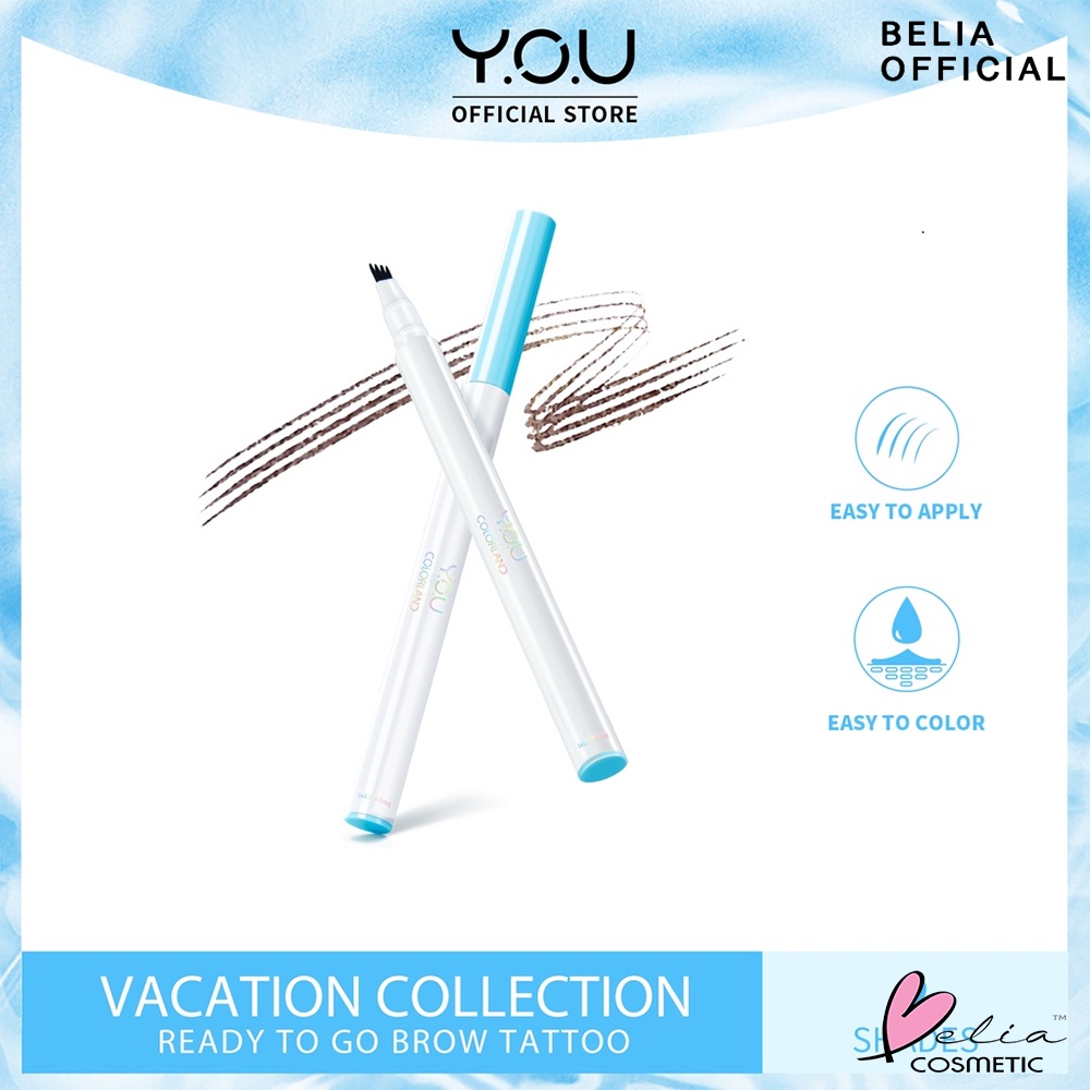 ❤BELIA❤ YOU Colorland Ready To Go Brow Tattoo | Long-Lasting | Eye Brow | BPOM