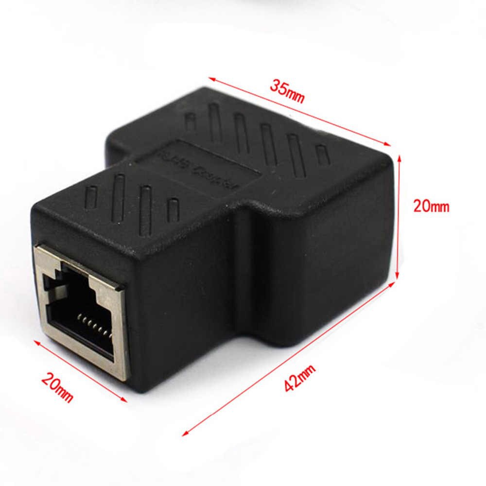 Barrel RJ45 Double 1-2 female coupler - Connector Barel LAN Rj-45 Cabang