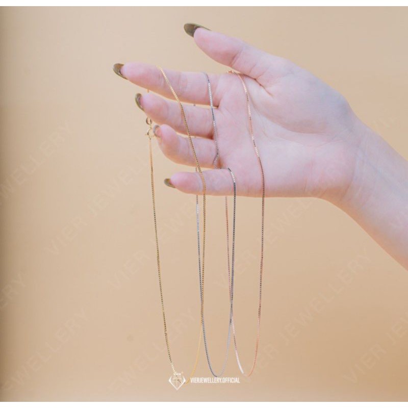 Vion S925 Necklace 1.2mm Rantai Kalung Italy Perak
