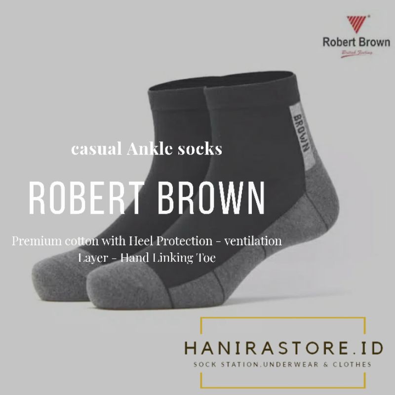 Robert Brown Kaos kaki Pria Semata Kaki - Ankle Sock - Casual - Premium Quality