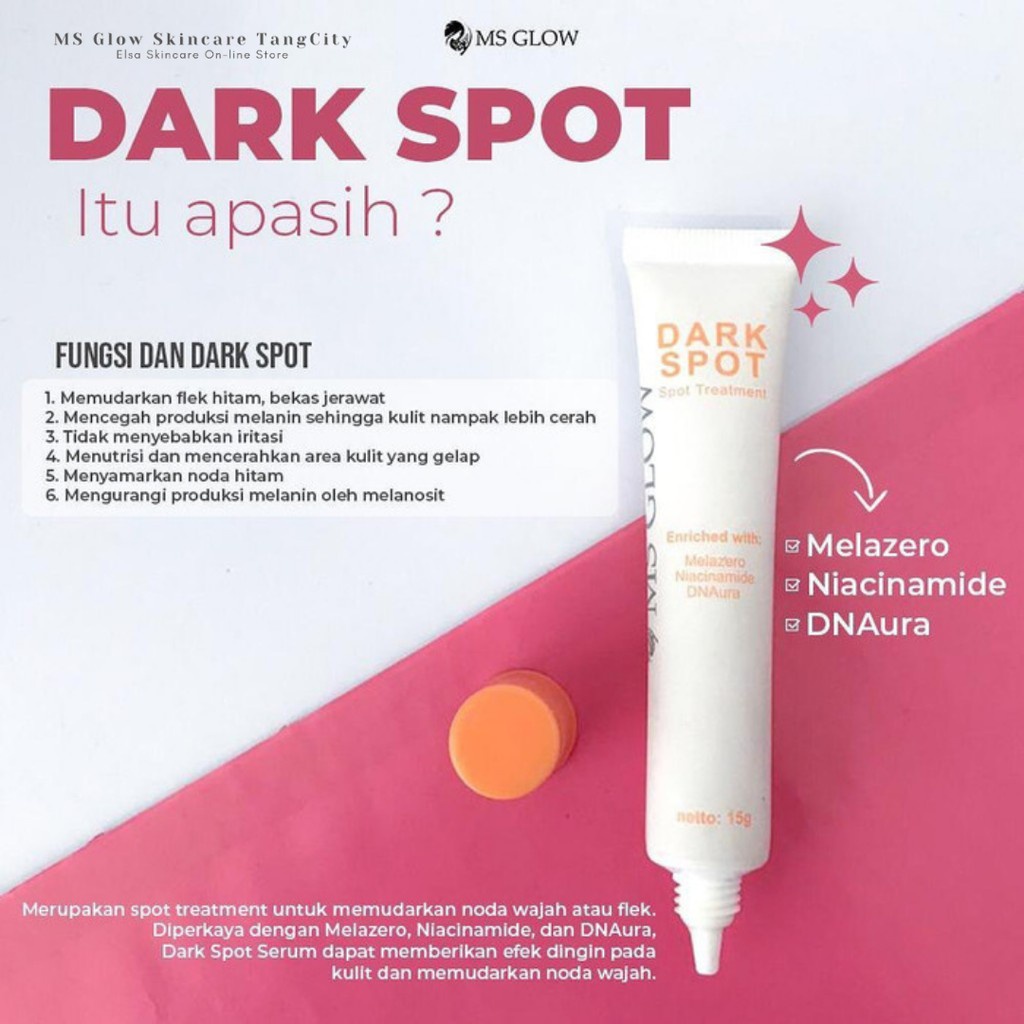 MS Glow Dark Spot Treatment Serum Rumah Cantik 354 Spot Treatment yang Dapat Menghilangkan Noda Hitam di Wajah