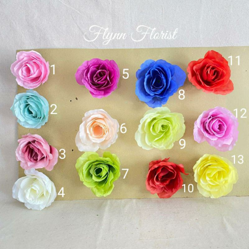 Kuntum Bunga Mawar Rose Italy (satuan) Bunga Artificial / Bunga Plastik / Bunga Dekorasi /Pernikahan