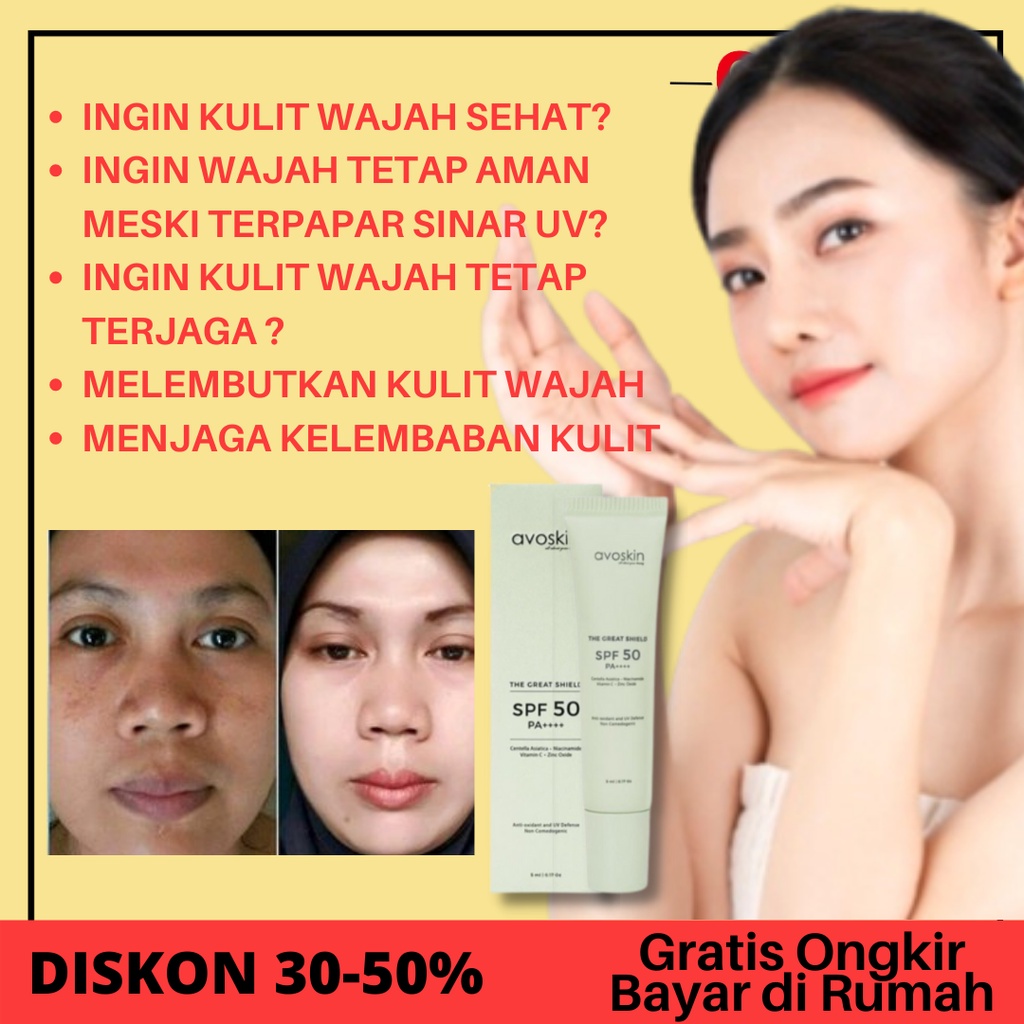 Perawatan Wajah Sunscreen Avoskin The Great Shield Sunscreen 5ml