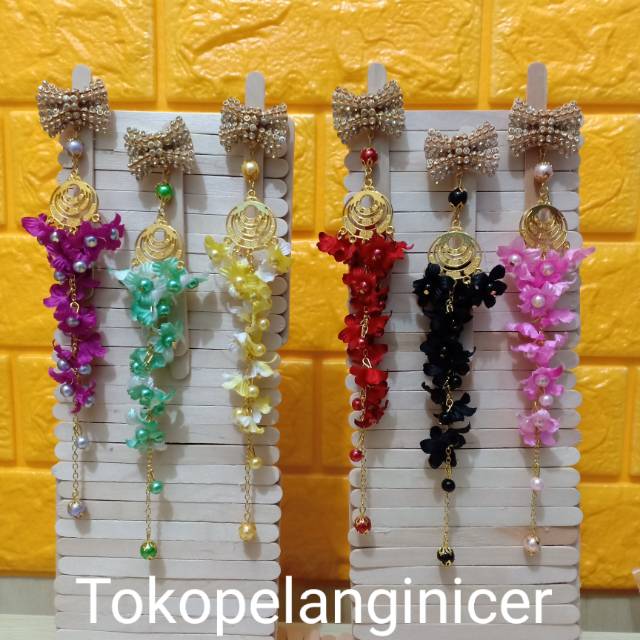 Bros Dagu Hijab Bross Jilbab Pita Juntai Kelopak Kekinian Koleksi Fashion Muslim TokoPelangiNicer