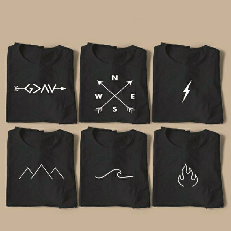 M - XXXXXXL(6XL) Kaos Minimalist Design Kaos Mountain BIGSIZE Minimalist Symbol Kaos Jumbo Fire