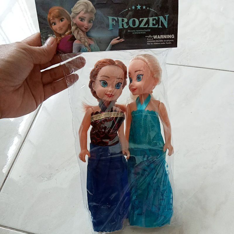 V1-04 Boneka Frozen Elsa Anna 2 PC Ukuran Tinggi 25cm