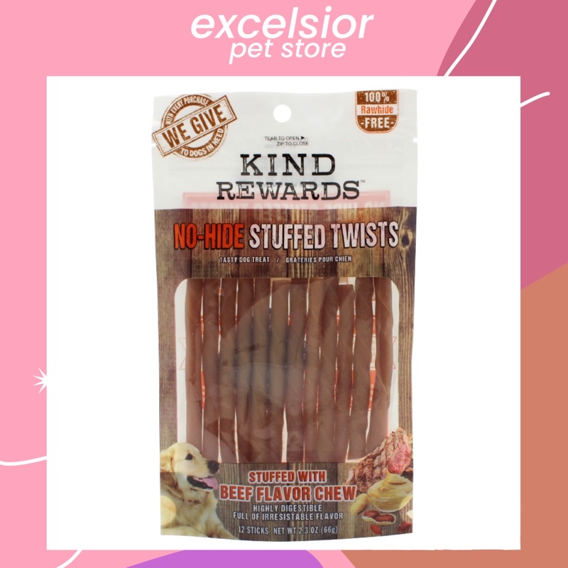 Snack Anjing Dental Treats / Kind Rewards Stuffed Twists