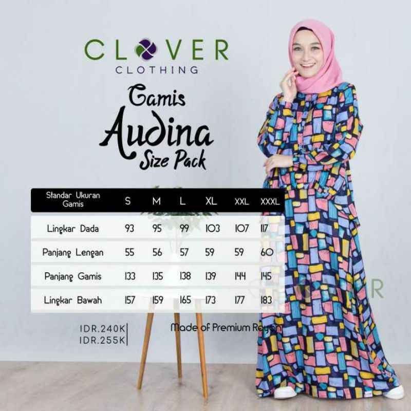 Gamis audina by clover clothing original