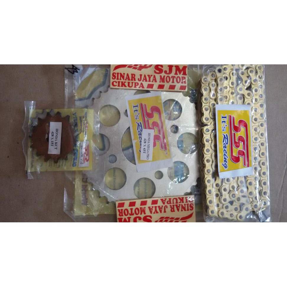Terlaris Gear Set Sss 428 .Cbr 150. Cbr Lokar. Cbr Thiland. Rantai Sss Mas
