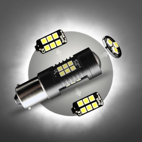 Lampu Mobil Headlight LED P21W 9006 3030 2 PCS - Yellow