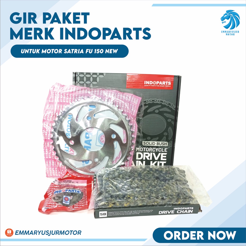 GEAR RANTAI GIR SET GIR PAKET CHAINKIT SATRIA FU NEW INDOPARTS