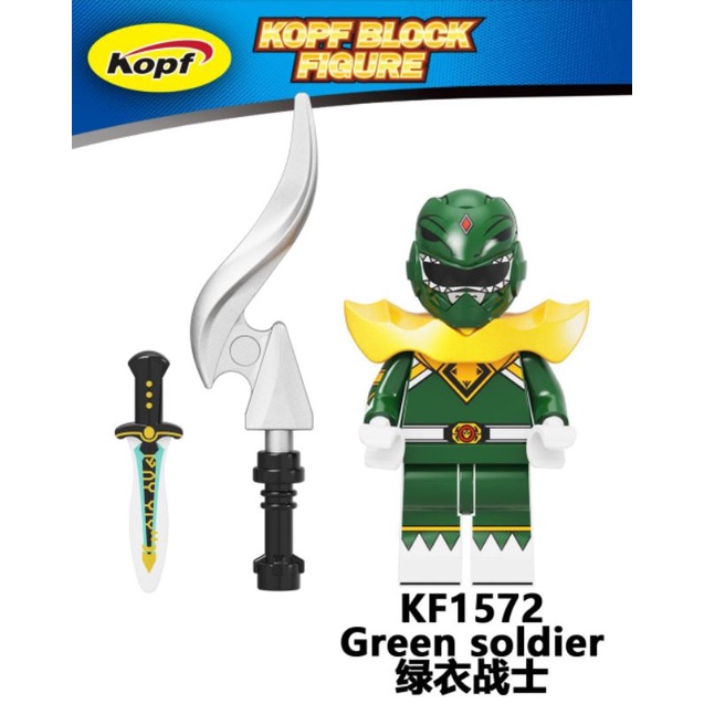 [DJ] lego power ranger KF1572 warrior in pink black white green soldier red yellow blue super hero m