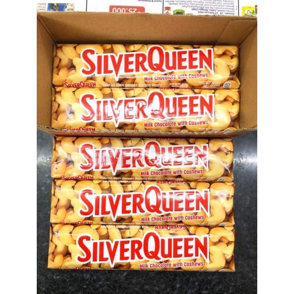 

silverqueen coklat silverqueen 62gr / silverqueen cashew almond kacang mede