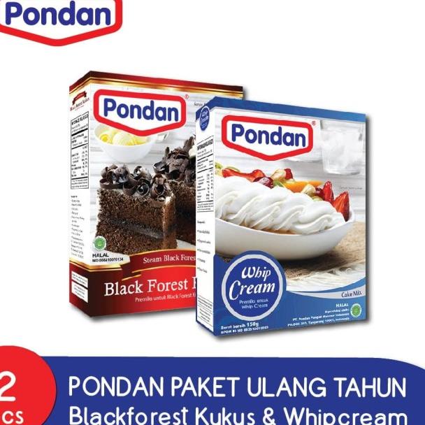 

PONDAN PAKET ULANG TAHUN BLACKFOREST KUKUS 400G & WHIPCREAM 150G