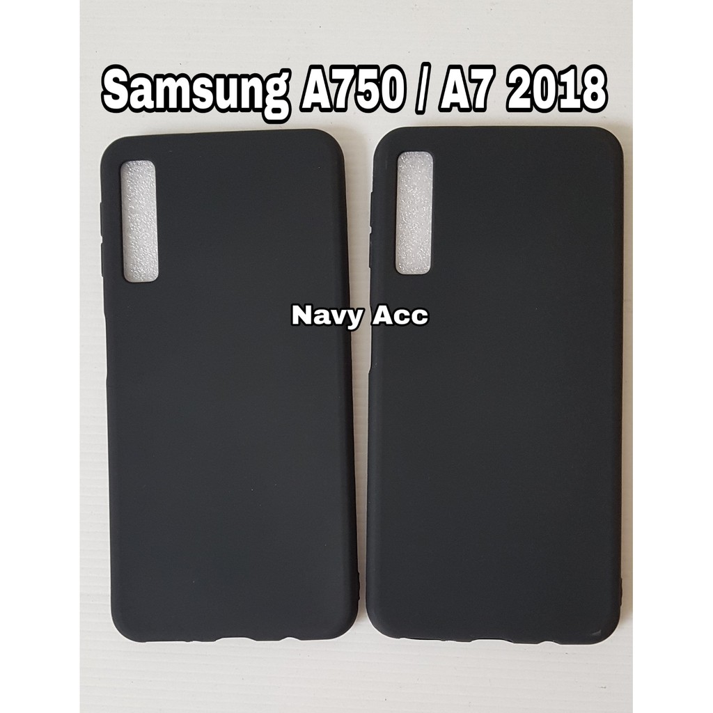 Case Samsung A7 2018 - Softcase Silicon Thin Black Matte A750