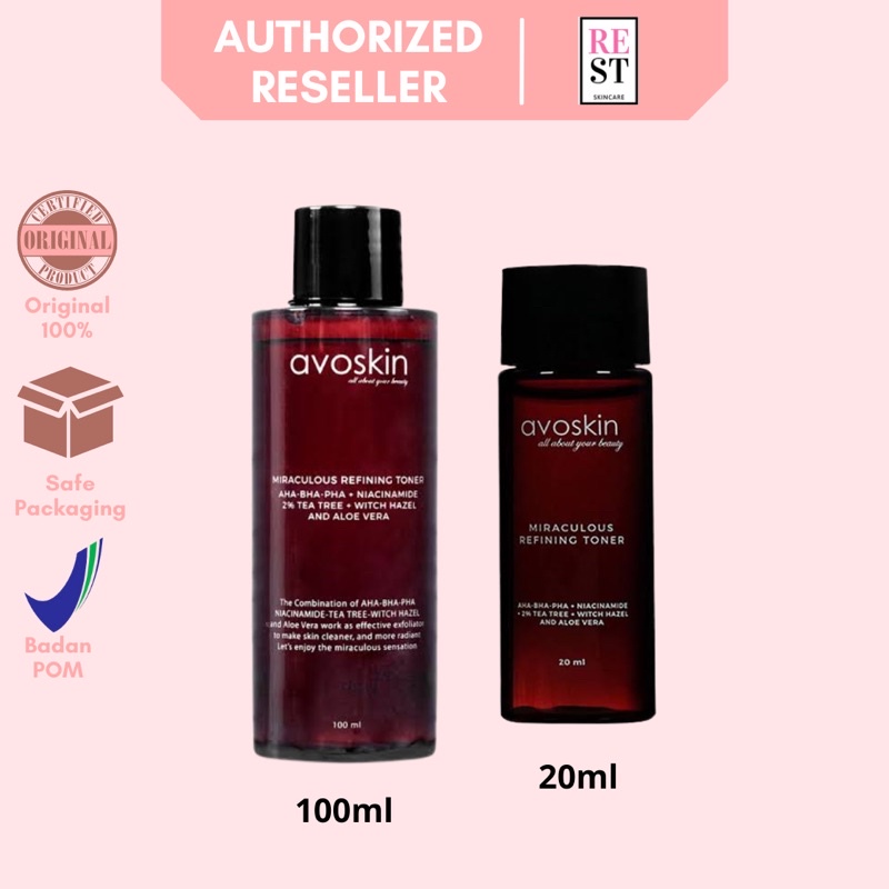 Avoskin Miraculous Refining Toner BPOM Avoskin Toner
