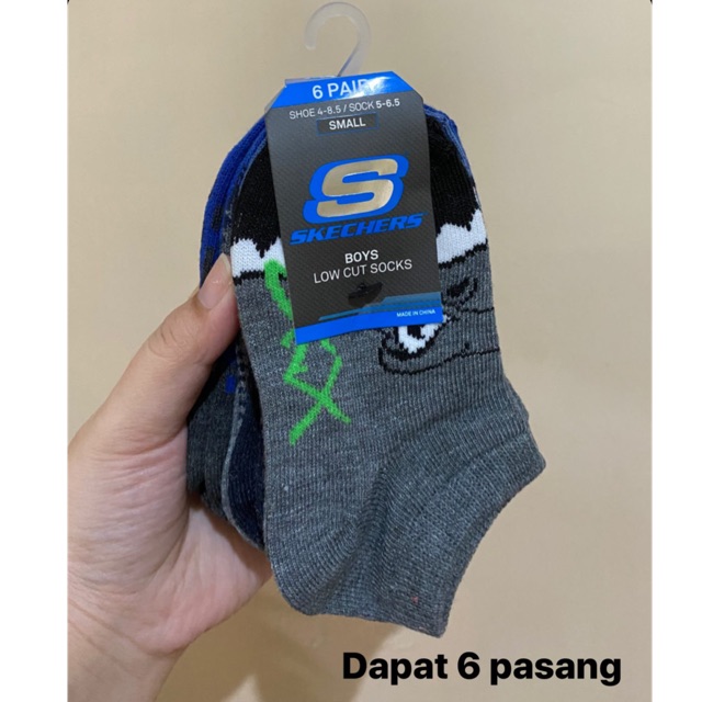 Sale Sportstation Kaos kaki Skechers anak laki-laki dapat 6 pasang utk anak 1-2 tahun