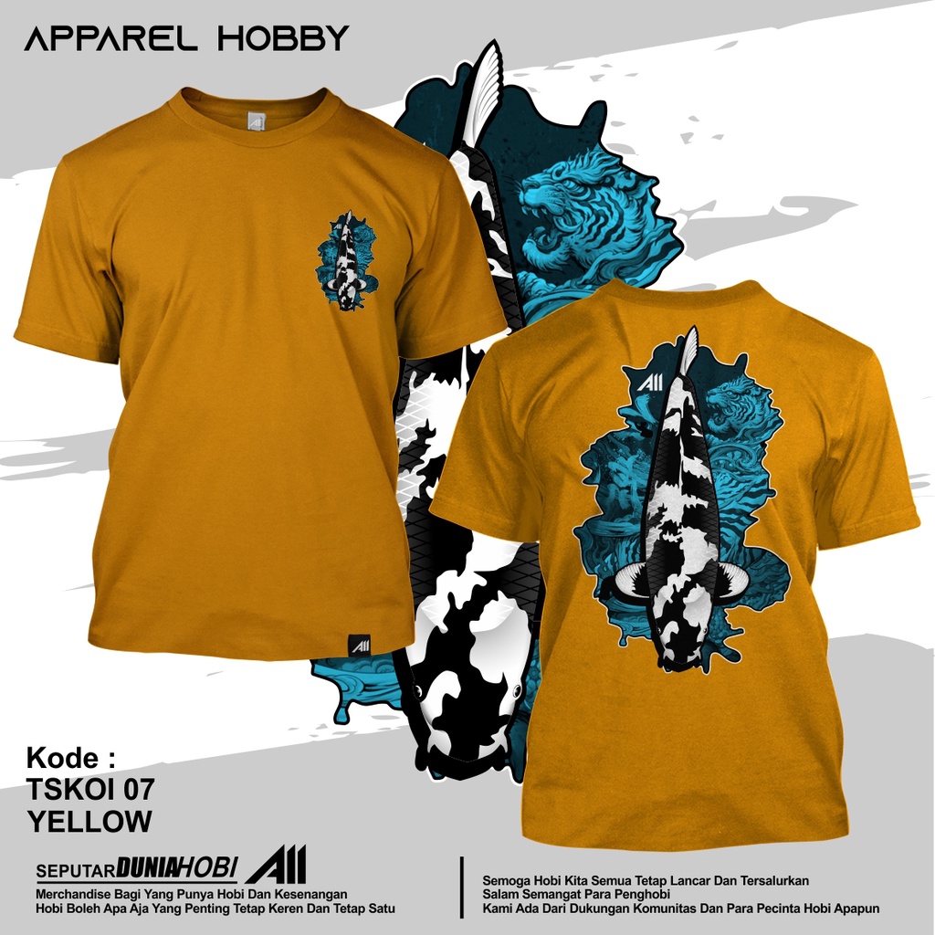 KAOS IKAN KOI SHIRO UTSURI TSKOI 7 YELLOW