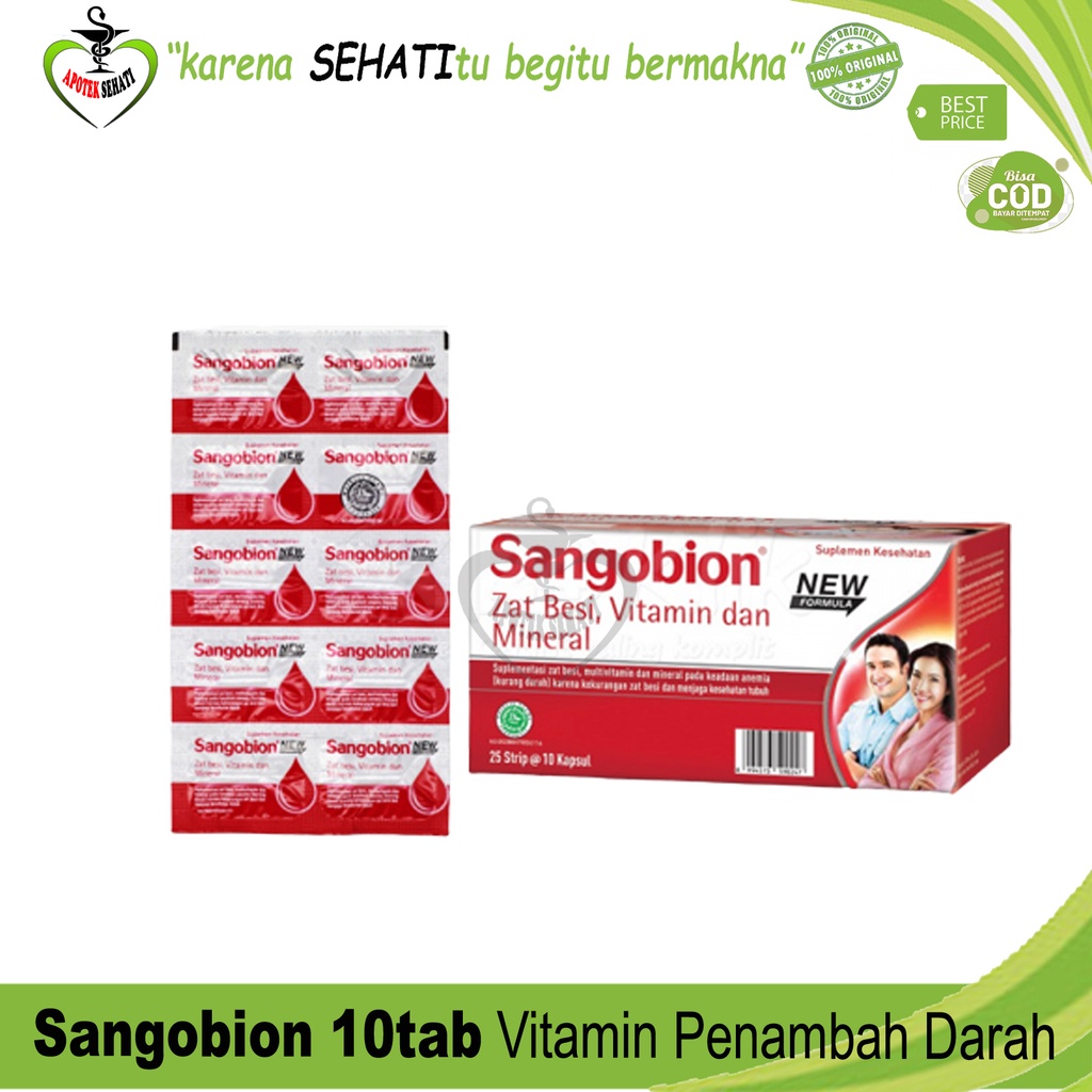 SANGOBION CAPSUL PENAMBAH DARAH ISI 10 KAPSUL