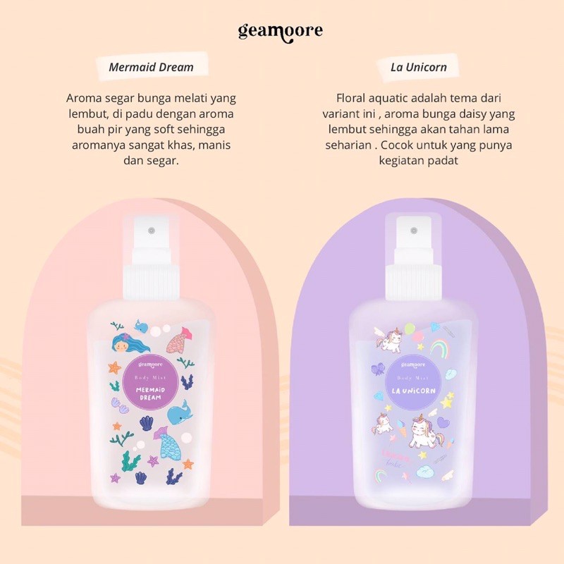 (BISA COD) BODY MIST BY GEAMOORE