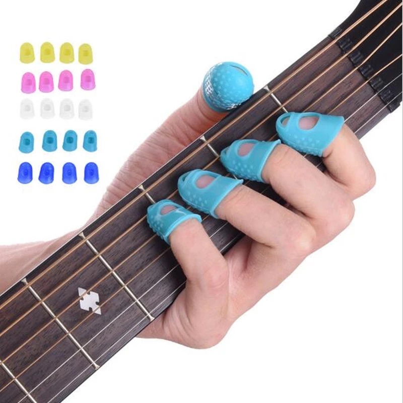 ⭐ready⭐5pcs Set Silikon pelindung jari gitar