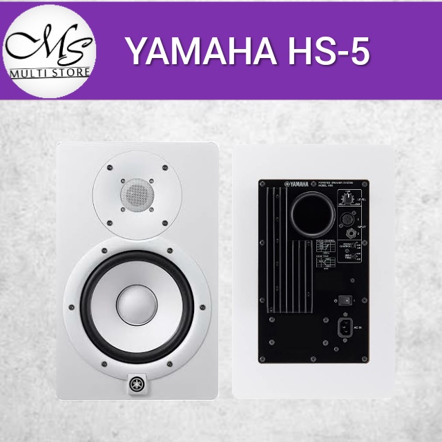 Yamaha HS5 - HS 5 - HS-5 - Speaker Studio Monitor Flat - 1Set - Putih - White - Original