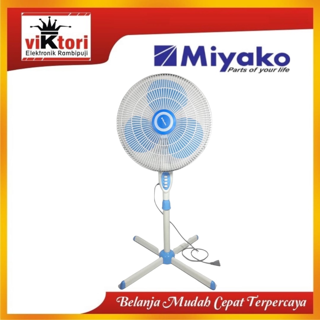 MIYAKO KAS1618BPL / STAND FAN MIYAKO 16INCHI / KIPAS ANGIN BERDIRI / KIPAS ANGIN LISTRIK / ELECTRIC 