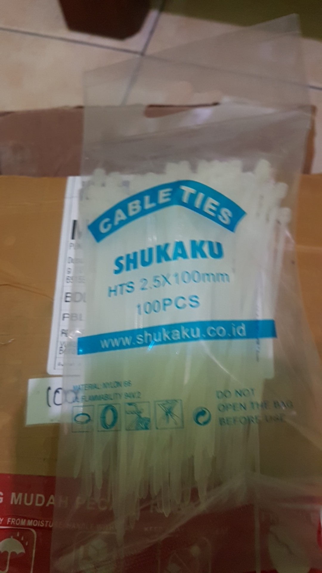 Kabel Ties Cable Ties Kabel Tis 2.5x100mm Atau 10cm Segel Makanan