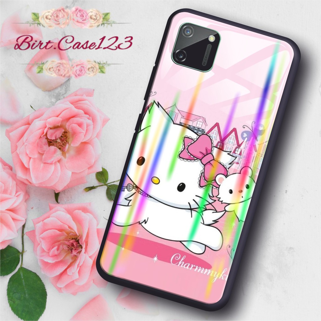 BC Case Gambar CHARMY KITTY back case glass aurora vivo y91 y93 y95 y91c y71 y81 y12 y15 y17 y53 ETC