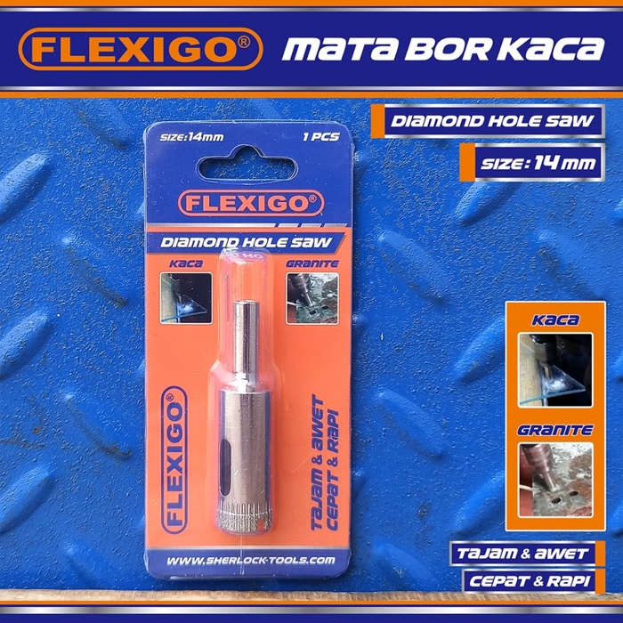 Mata Bor Kaca, Grantie 14 mm Original Flexigo Diamond Hole Saw