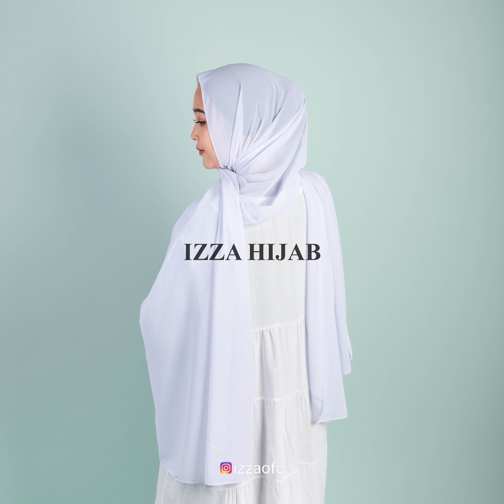 -/+(175cm x 75 cm) JILBAB HIJAB PASHMINA DIAMOND POLOS /PASHMINA SABYAN-putih tulang size175