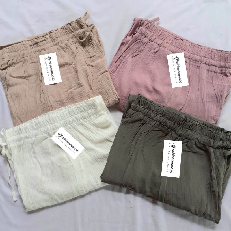 rubby crinkle cullote/celana kulot crinkle premium/celana formal/celana kerja/celana kekinian/celana