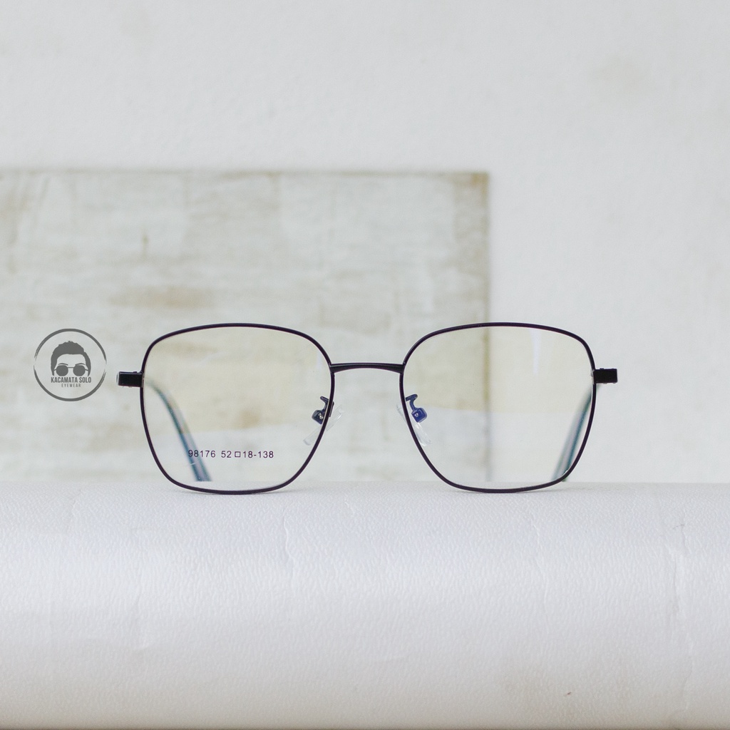 FRAME KACAMATA KOTAK BESI RINGAN - WIDATI 04