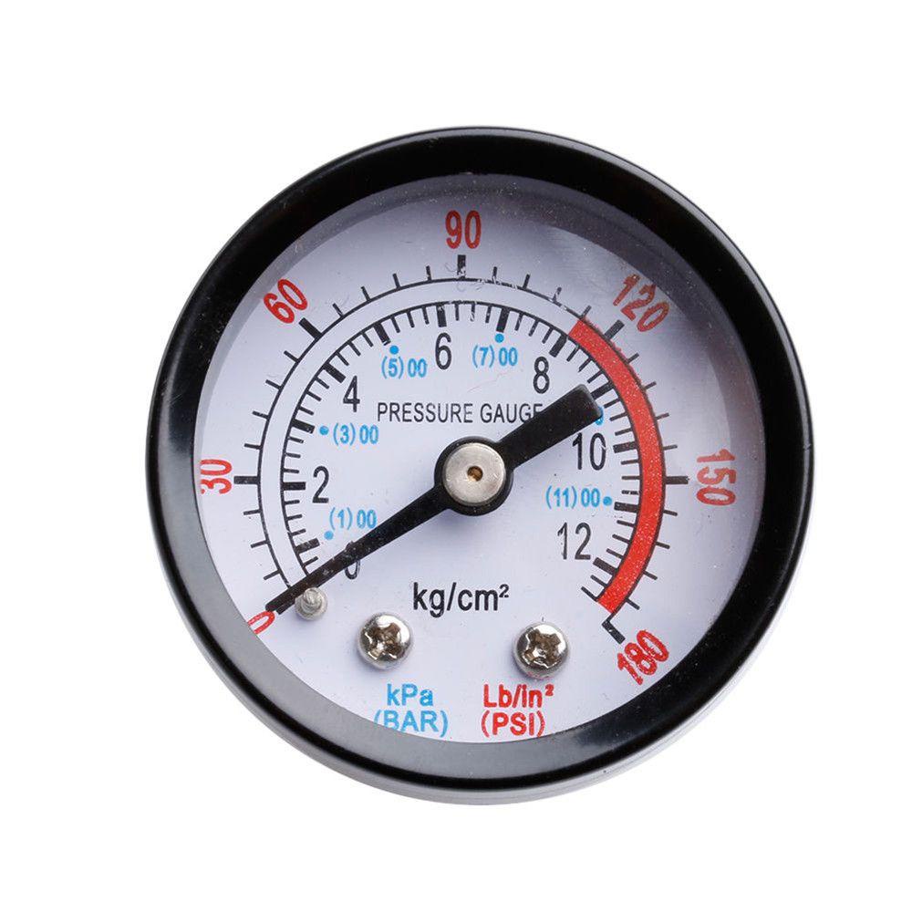Lanfy Compressor Gauge Alat Ukur Hidrolik Praktis 0-180PSI 0-12Bar